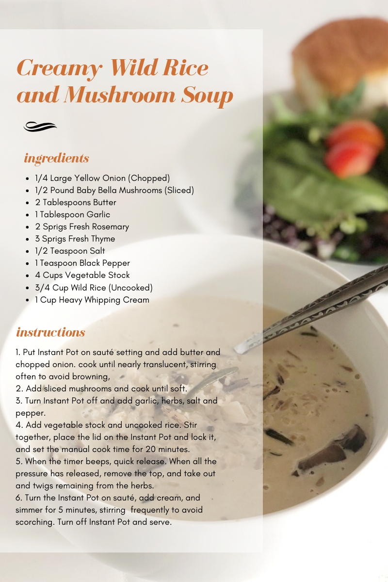 Creamy Wild Rice and Mushroom Soup (4)